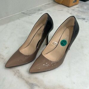 Nine Wedt tan ombre to black patent leather pumps! 7.5 😍